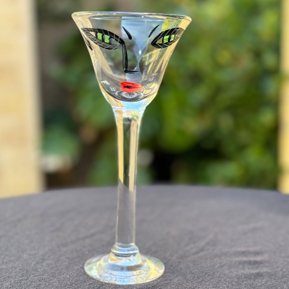 Kosta Boda Painted Goblet Glass - Open Minds Series